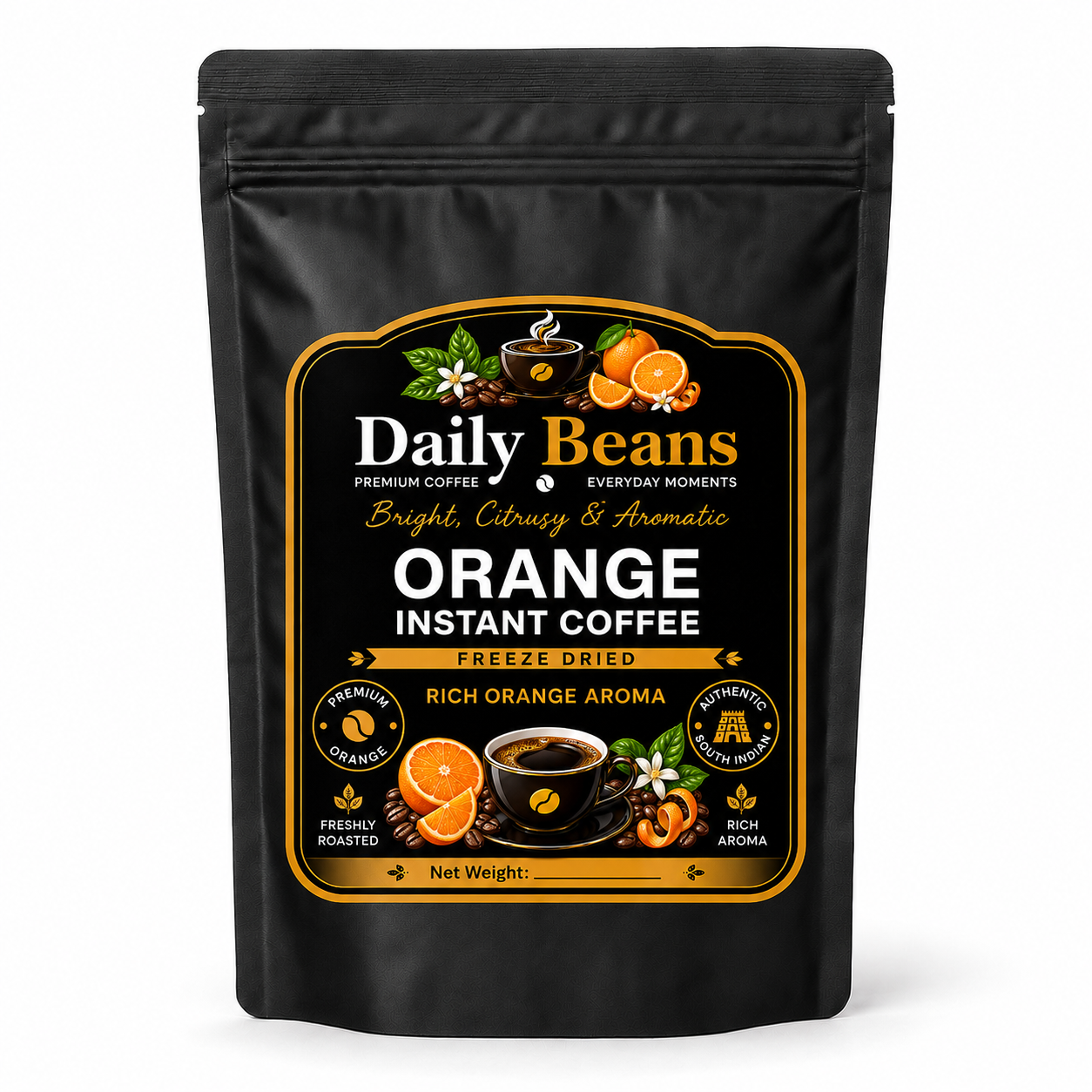 Instant Flavored Coffee - Freeze Dried - Orange