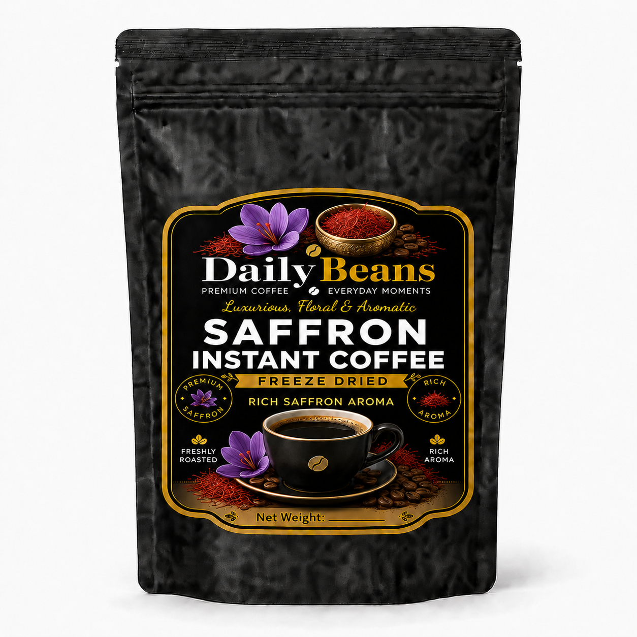Instant Flavored Coffee - Freeze Dried - Saffron