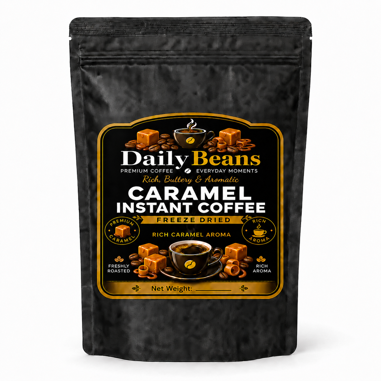 Instant Flavored Coffee - Freeze Dried - Caramel